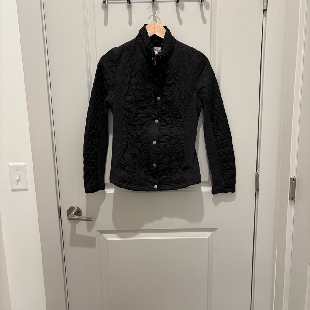 Black Quilted/Sweater Jacket